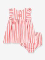 Set jurk zonder mouwen en bloomer baby abrikoos