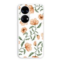 Peachy flowers: Huawei P50 Transparant Hoesje