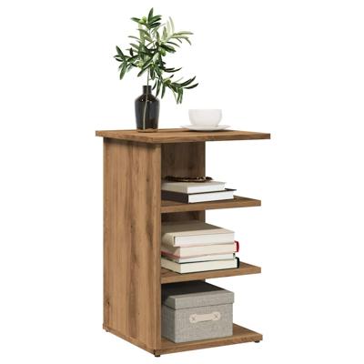 Dressoir 35x35x55 cm bewerkt hout artisanaal eikenkleur