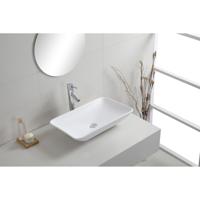 Wiesbaden Karé Waskom Rechthoekig - 58x36x11.5cm - Keramiek - Mat Wit