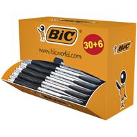 Balpen bic atlantis classic grip clic m zwart