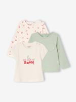 Set van 3 Basics T-shirts met lange mouwen ecru