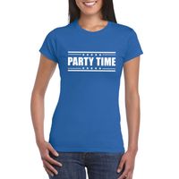 Blauw t-shirt dames met tekst Party chick 2XL  -