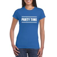 Blauw t-shirt dames met tekst Party chick 2XL  - - thumbnail