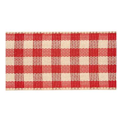 Creativ Company Geruit lint antiek rood wit, 25m
