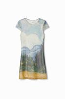 Korte jurk Van Gogh - BLUE - M