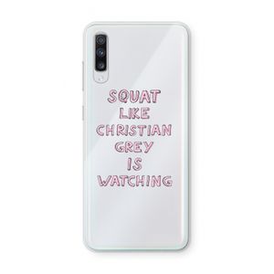 Christian Grey: Samsung Galaxy A70 Transparant Hoesje