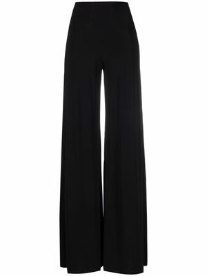 Norma Kamali pantalon ample à taille haute - Noir