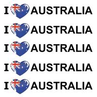 Sticker - 10x - I love Australia - 19 x 4 cm - australi? - landenthema