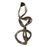 Neven Goud Gegoten Alu Metalen Swirl Wandpaneel L