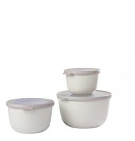 Set van 3 Mepal multikommen rond Cirqula nordic white 500 ml + 1000 ml + 2000 ml