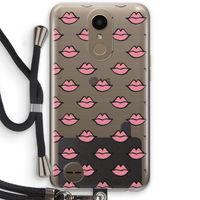 Lipjes: LG K10 (2017) Transparant Hoesje met koord