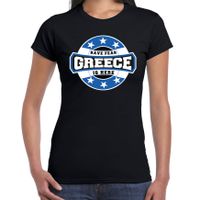 Have fear Greece is here / Griekenland supporter t-shirt zwart voor dames - thumbnail