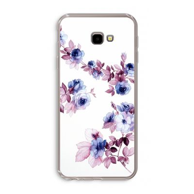 Waterverf bloemen: Samsung Galaxy J4 Plus Transparant Hoesje