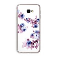 Waterverf bloemen: Samsung Galaxy J4 Plus Transparant Hoesje