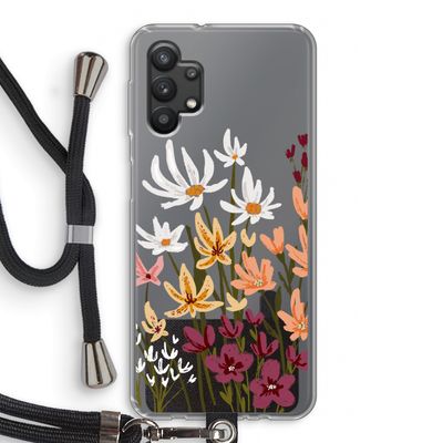 Painted wildflowers: Samsung Galaxy A32 5G Transparant Hoesje met koord