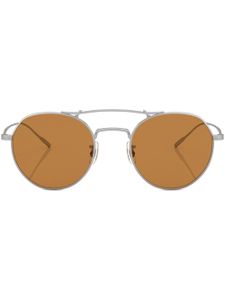 Oliver Peoples lunettes de soleil Reymont à monture ronde - Argent