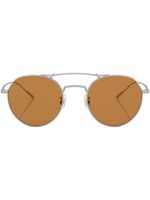 Oliver Peoples lunettes de soleil Reymont à monture ronde - Argent - thumbnail