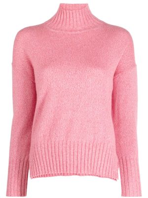 Peserico pull fendu à col montant - Rose