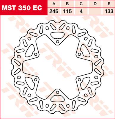 TRW Remschijf, remschijven voor de moto, MST350EC