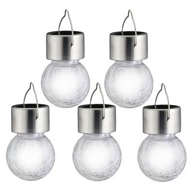 Solar party verlichting hanger voor buiten - 5x - 13 cm - LED verlichting - Tuinverlichting
