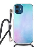 mist pastel: iPhone 12 Transparant Hoesje met koord