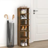 Schoenenrek 27,5x27x102 cm bewerkt hout gerookt eikenkleurig