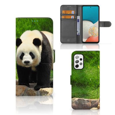 Samsung Galaxy A73 5G | Telefoonhoesje | Met pasjeshouder | Panda