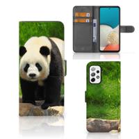 Samsung Galaxy A73 5G | Telefoonhoesje | Met pasjeshouder | Panda