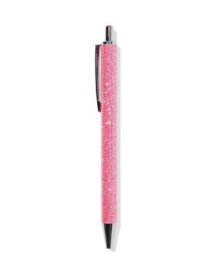 HEMA Balpen Roze Glitter Blauwschrijvend