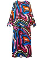 PUCCI caftan en soie - Bleu