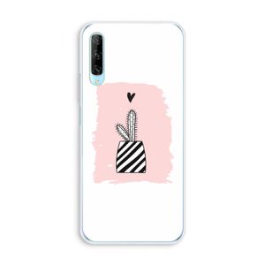 Zwart-wit cactus: Huawei P Smart Pro Transparant Hoesje