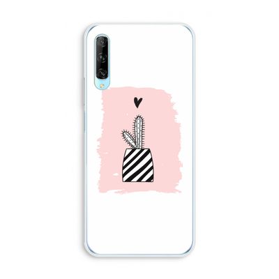 Zwart-wit cactus: Huawei P Smart Pro Transparant Hoesje