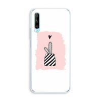 Zwart-wit cactus: Huawei P Smart Pro Transparant Hoesje