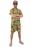 Tropische Korte Broek Hawaii Toekans Oranje - thumbnail