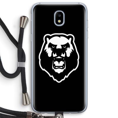 Angry Bear (black): Samsung Galaxy J5 (2017) Transparant Hoesje met koord