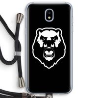 Angry Bear (black): Samsung Galaxy J5 (2017) Transparant Hoesje met koord