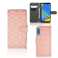 Samsung Galaxy A7 (2018) Telefoon Hoesje Pattern Orange - thumbnail