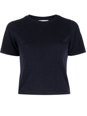 extreme cashmere t-shirt crop Tina - Bleu