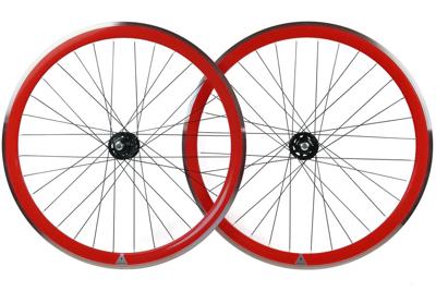 M-Wave Fixed Gear Wielset - Rood CNC M-Wave Fixed Gear Wielset - Rood CNC