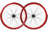 M-Wave Fixed Gear Wielset - Rood CNC M-Wave Fixed Gear Wielset - Rood CNC