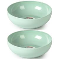 Plasticforte Kommetjes/schaaltjes - 8x - dessert/ontbijt - kunststof - D20 x 6 cm - mintgroen