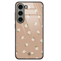 Samsung Galaxy S23 glazen hardcase - Sweet daisies