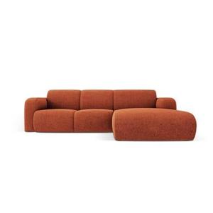 Windsor & Co Lola Hoekbank met Chaise Longue Rechts - Chenille - Terracotta