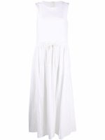 MM6 Maison Margiela robe longue à coutures contrastantes - Blanc