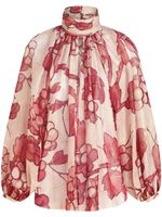 ETRO blouse en soie à imprimé Berry - Rouge