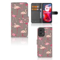 Motorola Moto G24 | G04 | G24 Power | Telefoonhoesje | Met pasjeshouder | Flamingo