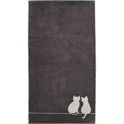 Cawö Cawö Cute Cats 6263 Gastendoekje 30x50 basalt/platin