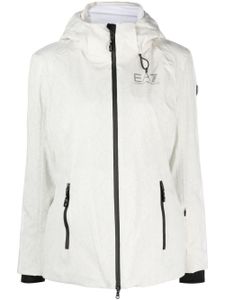 Ea7 Emporio Armani veste de ski à imprimé peau de python - Blanc