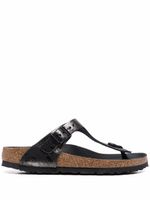 Birkenstock tongs Gizeh à effet craquelé - Noir